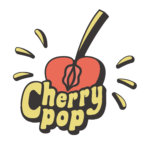 Cherry Pop logo white variation