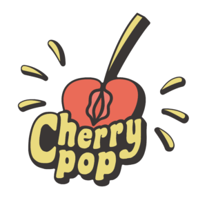 Cherry Pop logo white variation
